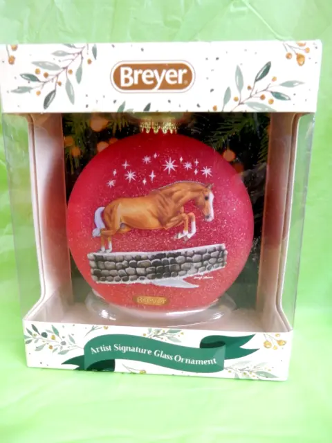 BREYER ARTIST SIGNATURE GLASS HORSE ORNAMENT, Sheryl Leisure, 2021