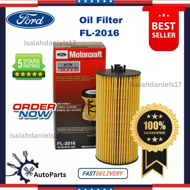 6.0L & 6.4L Powerstroke Diesel Genuine Ford Motorcraft OEM Oil Filter FL-2016