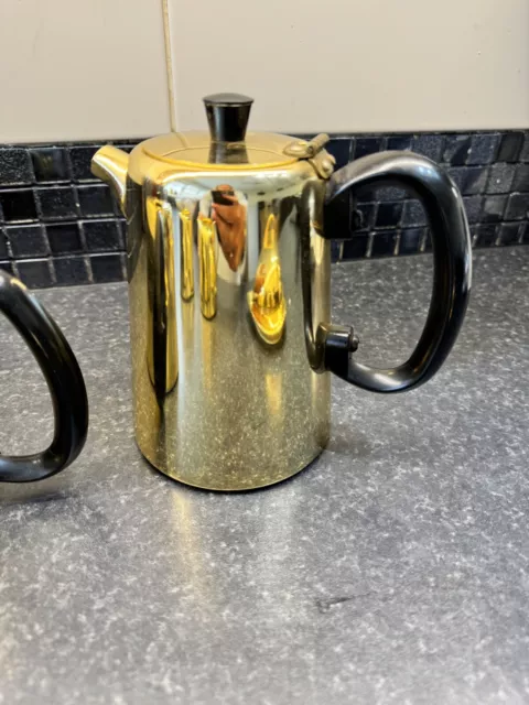 Vintage Towerbrite Stainless Steel Tea Pot Coffee,Milk Jug,Sugar Bowl, Butt Dish 2