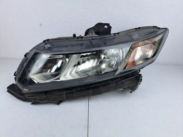 2012-2015 Honda Civic Coupe Sedan Left Lh Driver Halogen Headlight Lamp