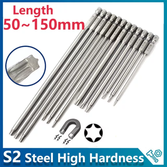 Torx Screwdriver Bits T3,T4,T5,T6,T7,T8,T9,T10,T15,T20,T25,T27,T30,T40,T45,T50