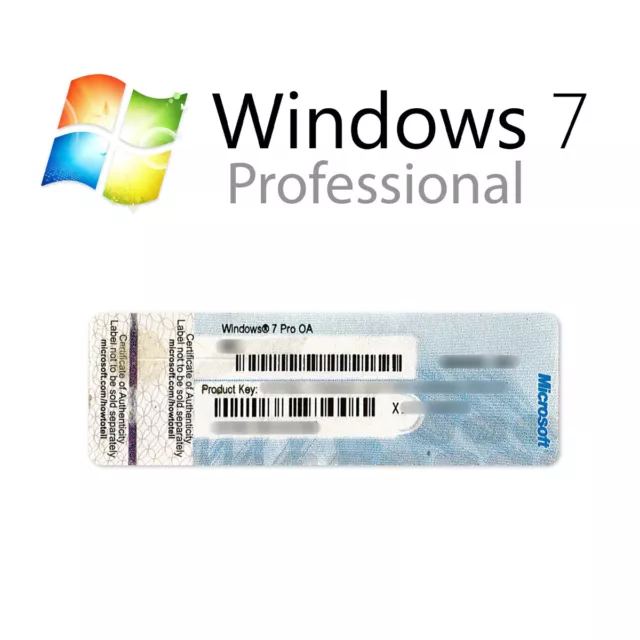 Windows 7 Professional / Win 7 Pro 32 / 64 bits versión - 1 dispositivo - OEM certificado de autenticidad