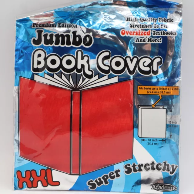 BOOK COVER-Premium Edition Jumbo Book Cover RED STRETCHY XXL  10"WX15"H!!