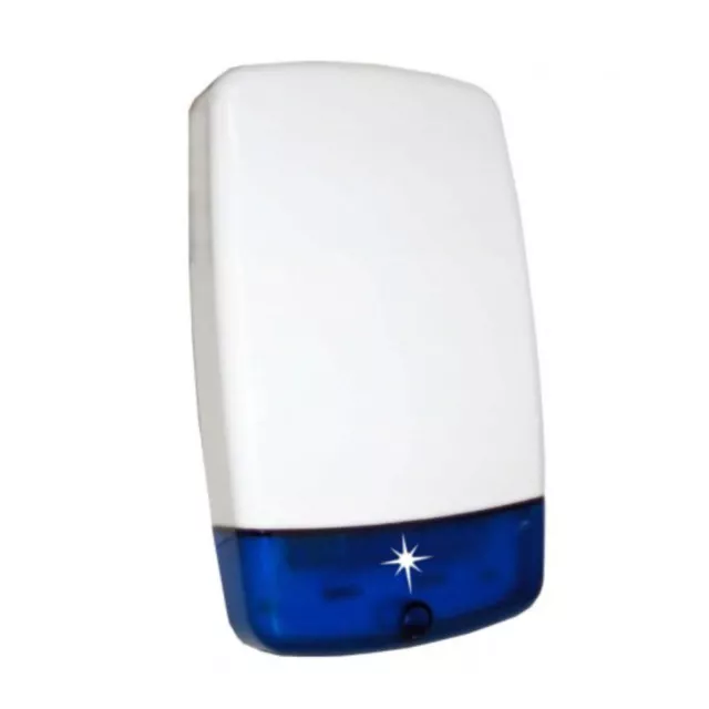 Señuelo ficticio intruso caja de campana alarma antirrobo con batería LED intermitente