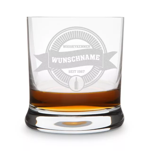 Leonardo Whiskyglas mit individueller Gravur – Whiskykenner – Name Geburtsdatum