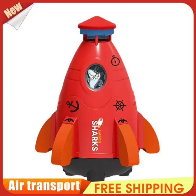 Space Rocket Sprinklers Rotating Water Powered Launcher Summer Fun Toys (Red) *Z