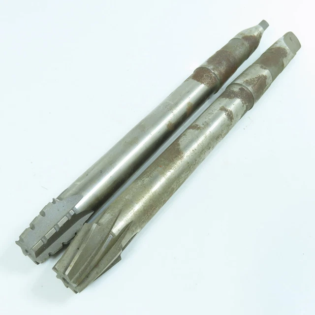 MR & TCO 1-1/16" x 3/4" Full Taper Reamer Morse Taper #3 Shank 11" OAL Lot of 2