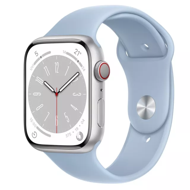 APPLE WATCH SERIES 8 GPS Cellular 45 mm Silver Aluminium Case