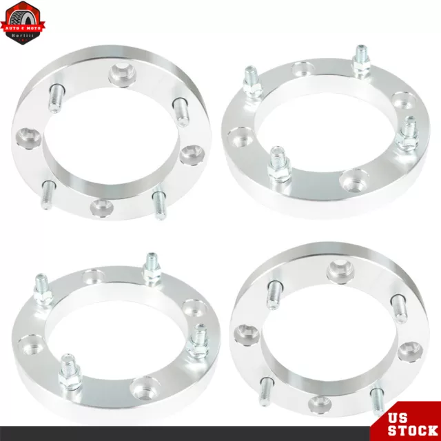 4× 1" 4x156mm Wheel Spacers 12x1.5 Studs, 131mm Bore For Polaris Ranger 2013+