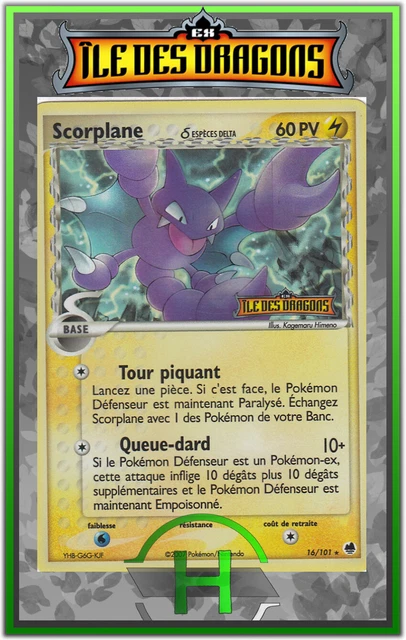 Scorplane Holo - EX:Ile des Dragons - 16/101 - Carte Pokemon Française