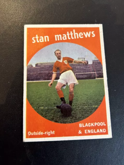 1960-61 A&BC Footballers STAN MATTHEWS Blackpool & England #74 VG