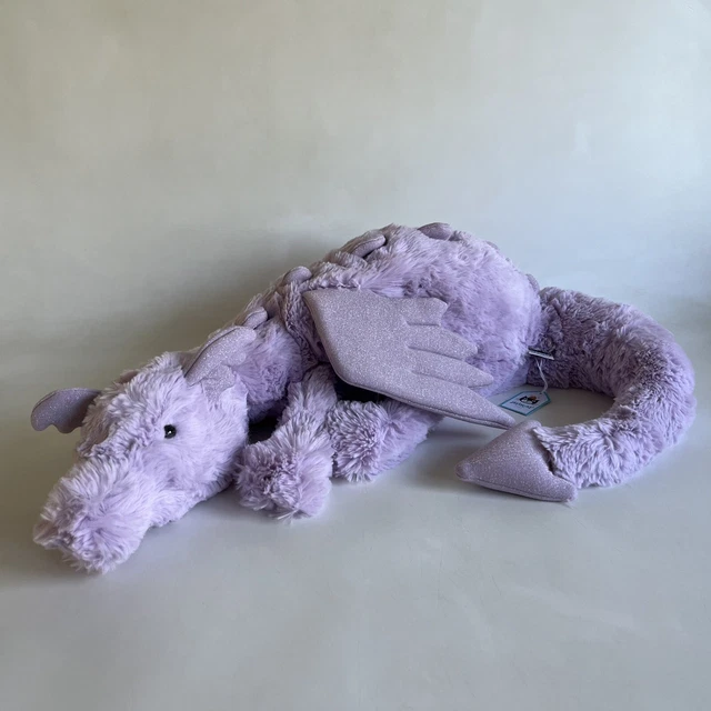 JELLYCAT HUGE LAVENDER Dragon Soft Toy Cuddly Plush With Tag Plushie
