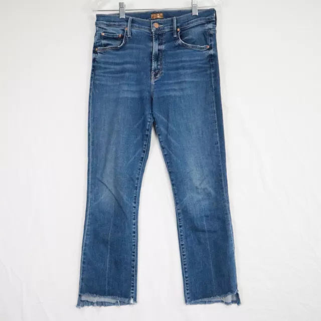 Mother Jeans Womens 29 Insider Crop Step Fray Denim Blue