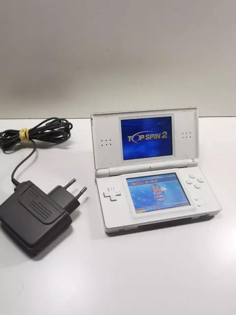console nintendo ds Lite blanche + chargeur + Top Spin