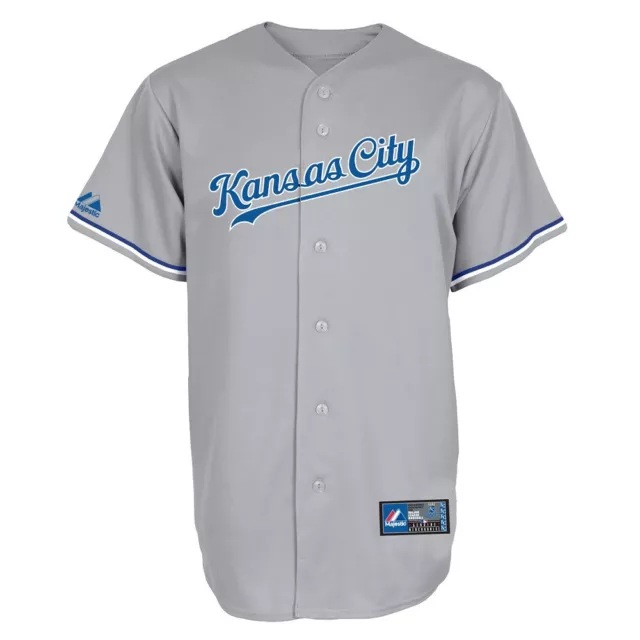 MLB Trikot Kansas City Royals Baseball Jersey grau von Majestic