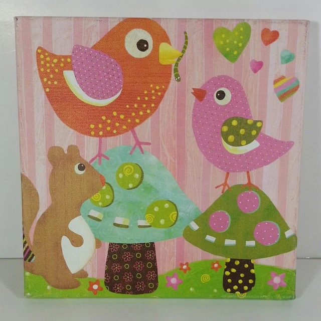 Amor y Naturaleza Pájaro Amigos Animal Arte Lona Decoración de Pared Oopsy Margarita Demasiado Bello Arte