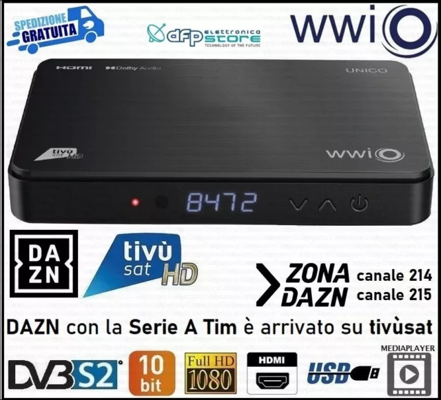 Ricevitore Satellitare Full HD Tvsat Decoder HDMI Tivusat Con Tessera Tv sat