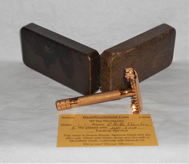 Gillette 1937 Sheraton TTO Refurbished Replated 24 Gold W Case X–37 2