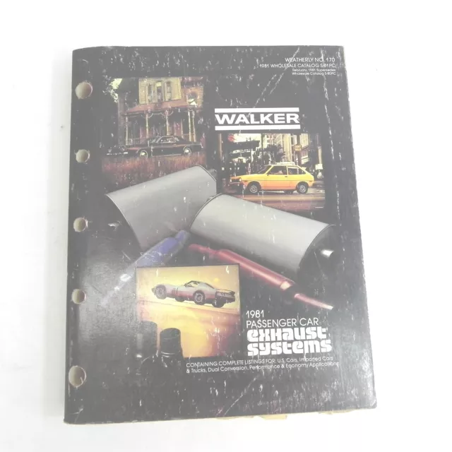 Vintage 1981 Walker Exhaust Systems For Passenger Cars Parts Catalog