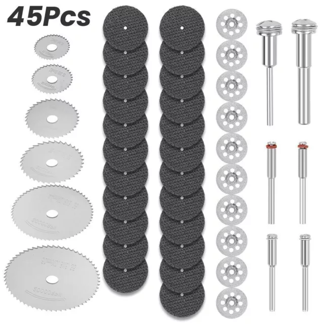 45stk. Sägeblatt, Kreissägeblatt Mini Scheibe Set Für-Dremel Zubehoer Für Holz