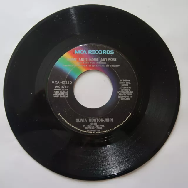 Olivia Newton-John I Honestly Love You, Home Ain't Home Vinyl 45 Mca Vg 10-110 2