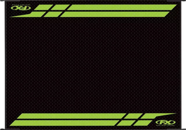 Factory Effex RV Mat Black/Green - Kawasaki #22-45130