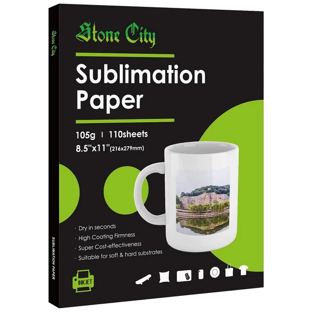 Sublimation Paper 110 Sheets 8.5x11'' for Heat Transfer, Tumbler, DIY Gift