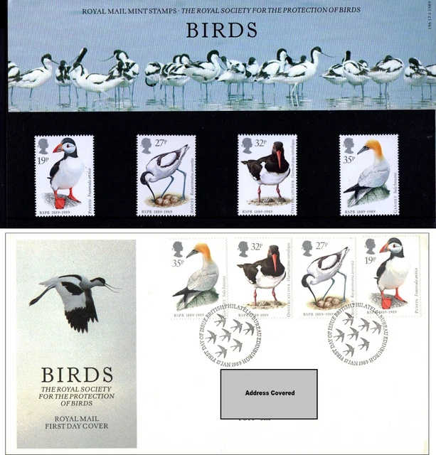 GB 1989 Royal Society Protection of Birds RSPB FDC & Presentation Pack Nr 196