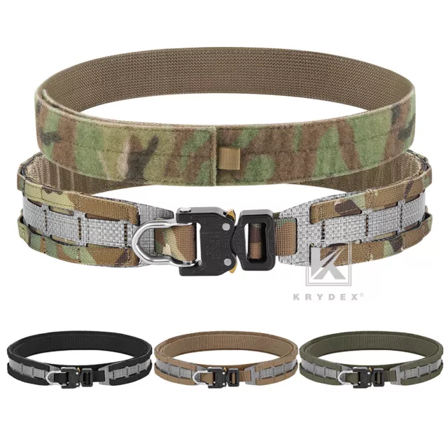 KRYDEX Tactical Belt Tegris Rigid Heavy Duty Belt Cobra Buckle MOLLE Low Profile