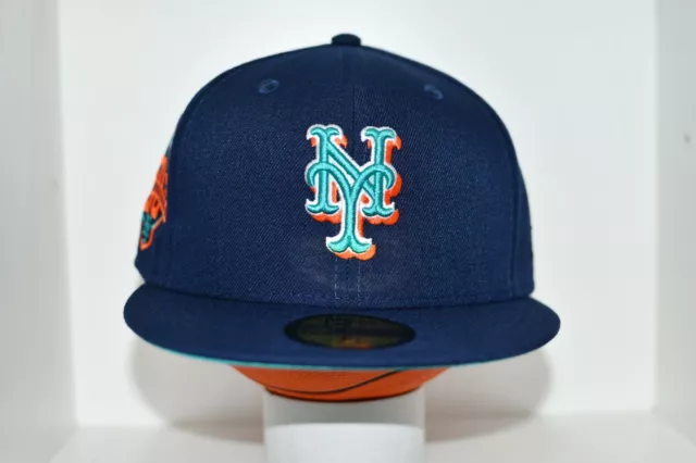 NEW YORK METS 50th ANNIVERSARY COLOR FLIP NEW ERA FITTED HAT - Sz 7 1/8 ...