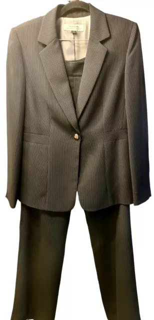 NWOT Tahari Arthur S Levine Designer Womens Jacket Blazer Lined Pant Suit Sz 10