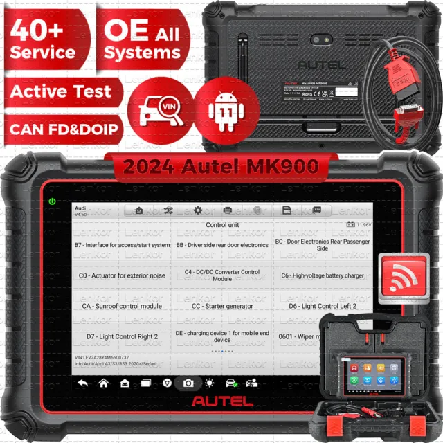 Autel MaxiCOM MK900 Car Full System Diagnostic Scanner Tool Up of MK808BT PRO