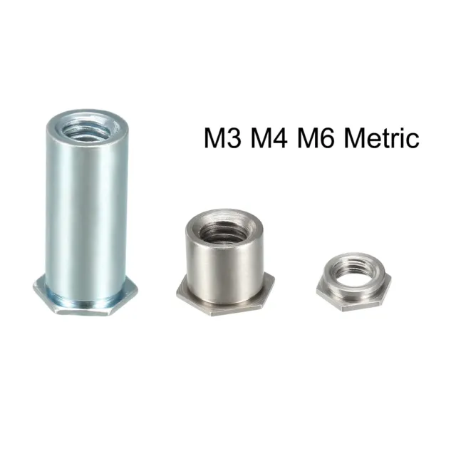 M3 M4 M6 Metric Steel Hex Head Blind Hole Self Clinching Standoff Nuts