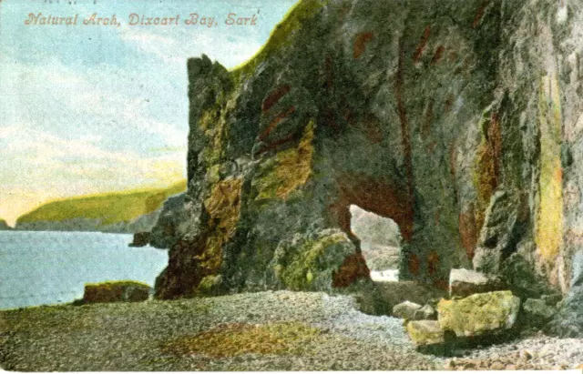 1908 postcard Natural Arch Dixcart Bay SARK Channel Islands
