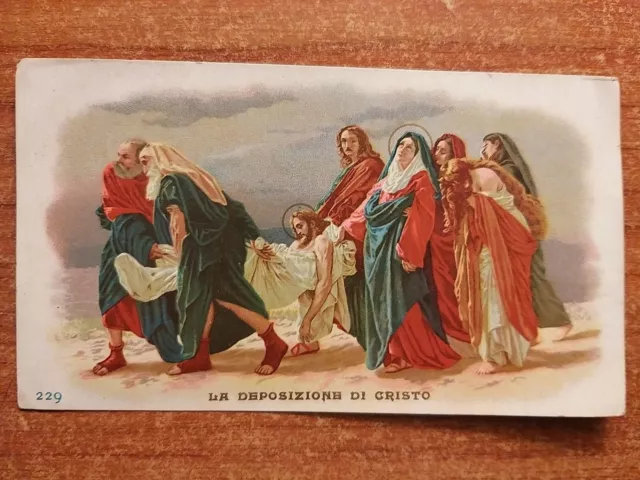 Santino - Holy Card - La deposizione di Cristo.