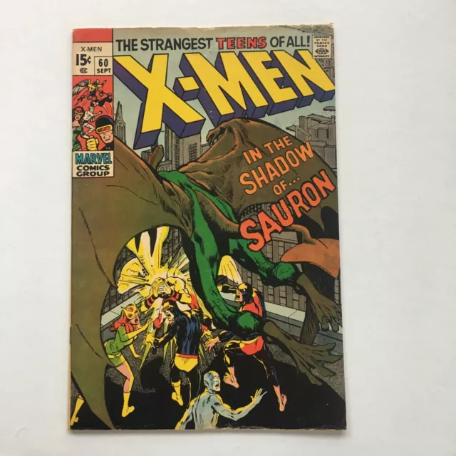 X-Men #60 VG/FN 1st Appearance of Sauron! Neal Adams Art!! Marvel 1969