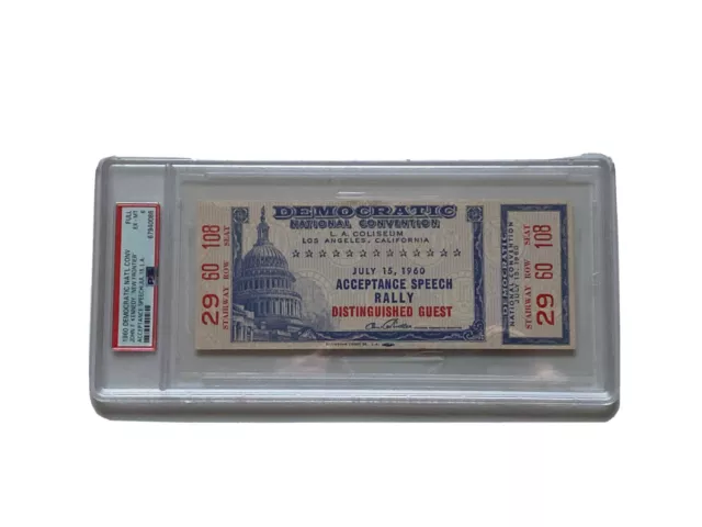 1960 Democratic National Convention Acceptance Speech John Kennedy Ticket PSA 6