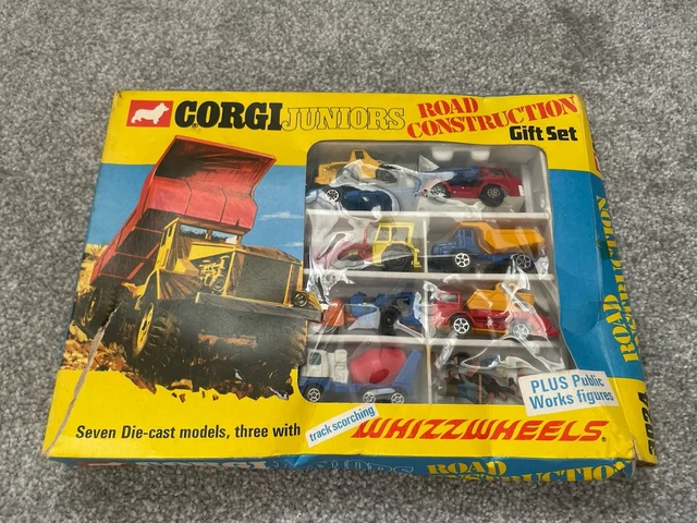 Coffret Corgi Juniors N°3100 – Construction Routière – 7 Véhicules – 1979 – Complet