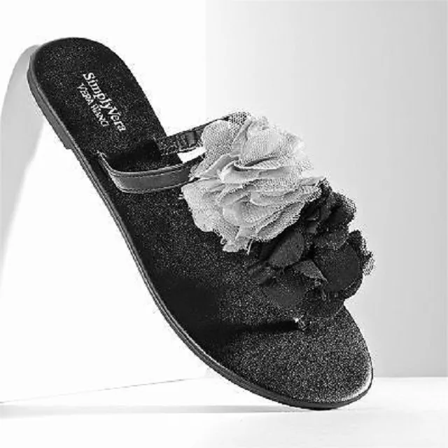 Simply Vera Vera Wang Pom-Pom Flip-Flops