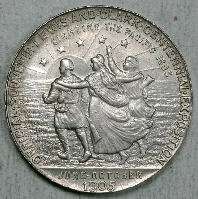 HK-325, 1905 Lewis & Clark Exposition Official Medal, Silver, Uncirculated