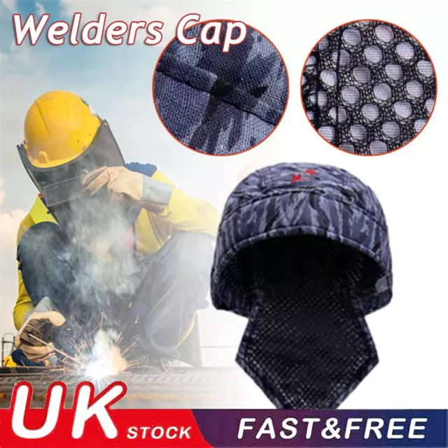 One-Size Welders Protective Bandana Type Hood Welder Hat / Cap Welding Helmet UK