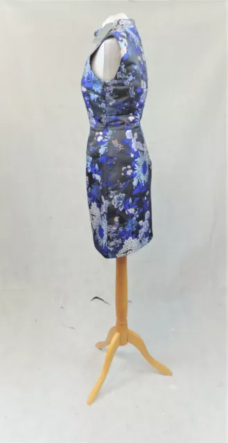 Oasis Butterfly Jacquard Shift Dress, Blue/Multi Size UK 8 rrp £75 NH100 FF 09 2