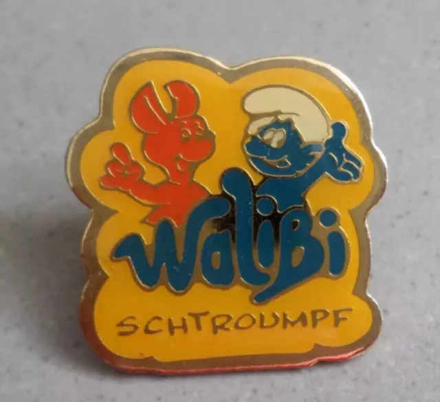 Pin's WALIBI SCHTROUMPF / Parc d'attractions / Mascotte Kangourou Schtroumpf