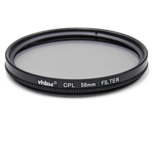 Filtre polarisant CPL-Pol Ø 58mm universel métal noir pour Caméra