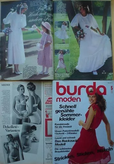 BURDA MODEN 81/05 HOCHZEIT Braut Feste Wäsche Mieder Karibik neue Hosen 80er J.