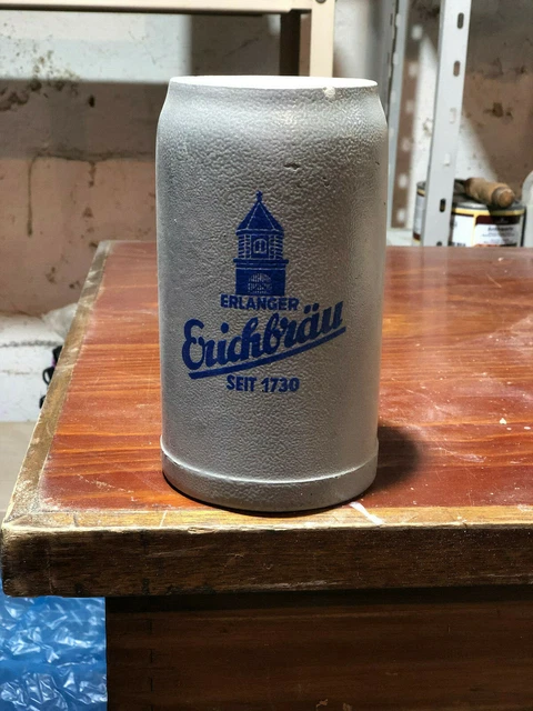 Historischer Bierkrug Aus Ton 0,5 Liter - Mit Holzklappdeckel Nach Traditioneller Art