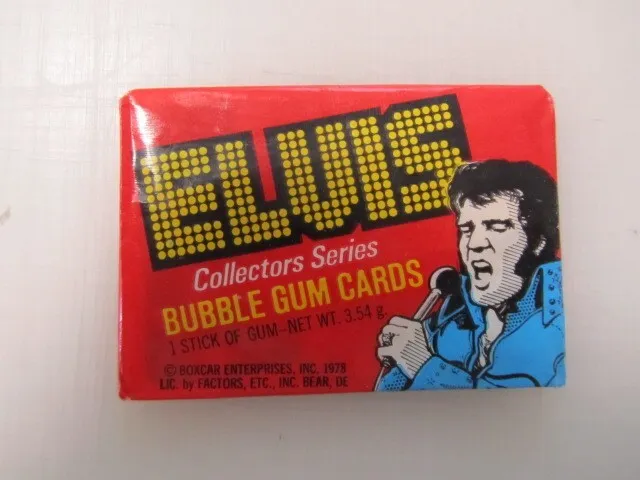 ELVIS 1978 Donruss Unopened Wax Pack Collectors Trading Cards Boxcar +FreeGift