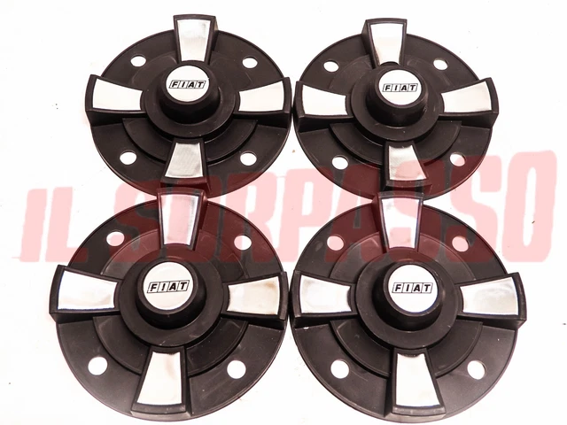 Jeu De 4 Autocollants 3D Pour Boulons D'Enjoliveurs - Diamètre 60mm - Pour Fiat 500 Etc.
