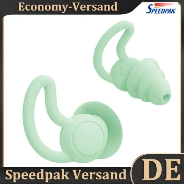 Tappi per orecchie in silicone isolamento acustico tappi per dormire antirumore (verde)