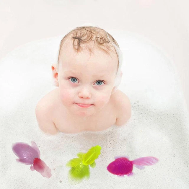 10pcs/set Kids Soft Rubber Gold Fish Baby Bath Toys Water Swimming/ R4I2